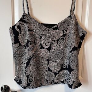 Banana Republic paisley camisole top adjustable straps - XL
